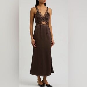 Never Fully Dressed Mimi Satin Midi Dress